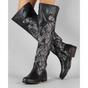 Bamboo over the knee boots